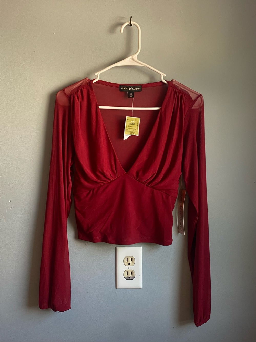 Long Sleeve Mesh Top